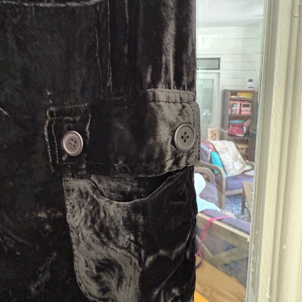 Luxurious Black Velvet Wide Leg Pants NWT originally $129 - Picture 2 of 4